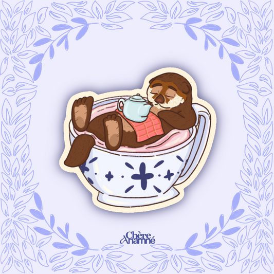 « La loutre détendue » - Sticker