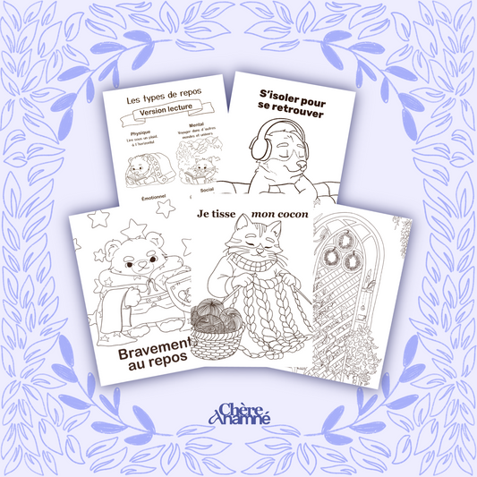 Pack de 5 Coloriages - « Se reposer pour se relever »